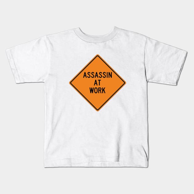 Assassin at Work Kids T-Shirt by Wurmbo